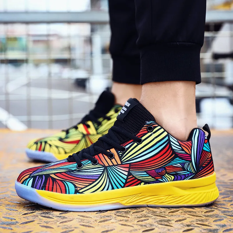

2019 Summer Explosion Models Men's Basketball Shoes Non-slip Wear-resistant Fashion Casual Athletic Totem Sports Sneakers