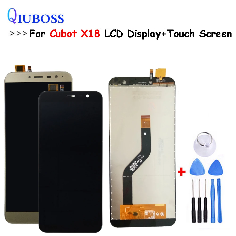 Cena Testowane dobrze dla Cubot X18 wyświetlacz LCD + Panel dotykowy zamiennik digitizera części montażowe 5.7 cal 720*1440 + narzędzia