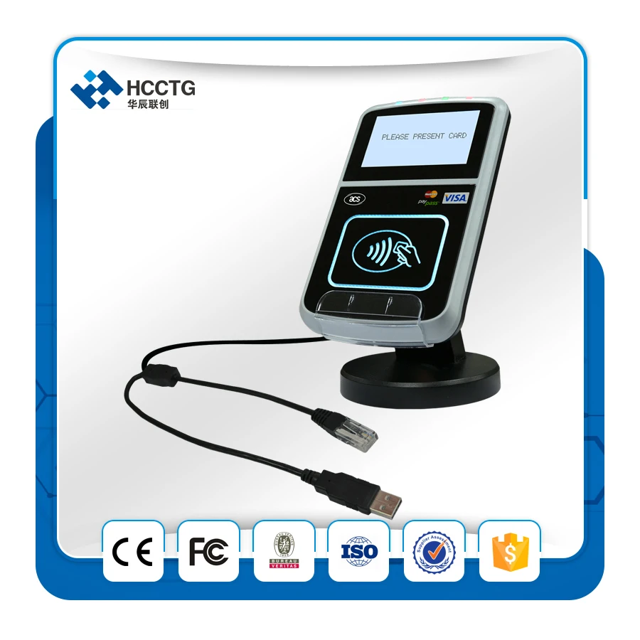 ISO 14443 NFC Card Reader Writer ACR123U + stand + 3pcs SAM slots for Transportation MIF Card