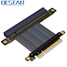 Gen3.0 PCIe 8X Для PCIe 16x Графика карты расширения стояка кабель 1ft 2ft локоть Дизайн правый угол 64 г/ бит pci-e x8 x16 pci-express