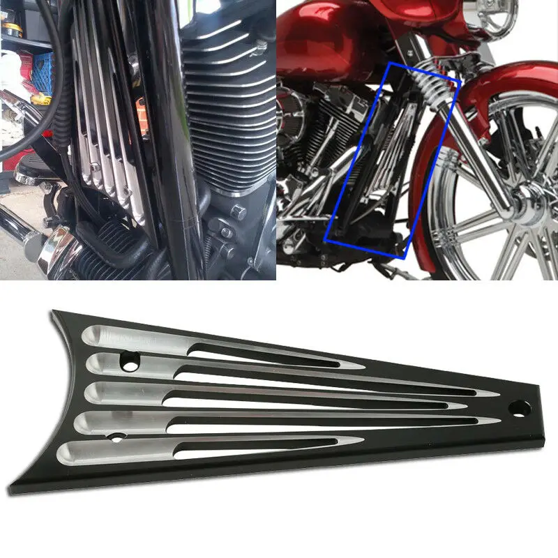 

Motorcycle Black/Chrome CNC Cut Frame Grill For Harley Electra Street Glide Road King 09-13 2010 11
