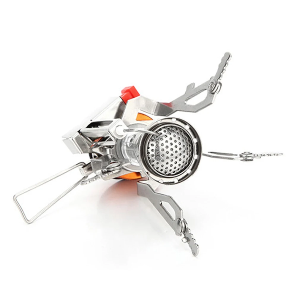 

Lightweight Stainless Steel Camping Stove Mini Portable Pocket Camping Gas Stoves Outdoor Folding Cooking Burner