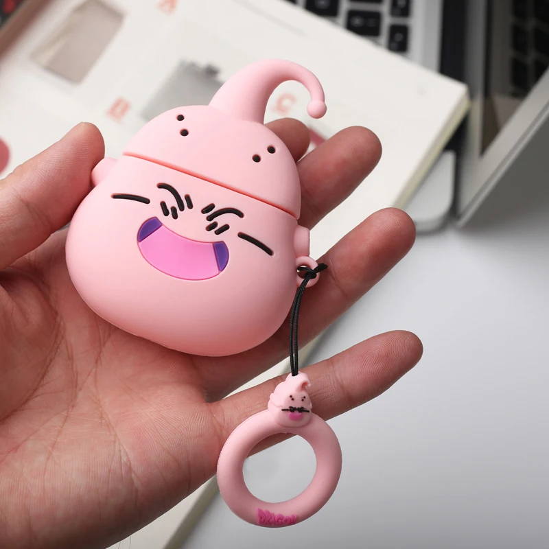 Чехол для наушников AirPods Pro Cartoon Dragon Ball Majin Buu Bluetooth, мягкий силиконовый чехол для наушников AirPods 1, 2, 3, кольцевой ремешок для наушников