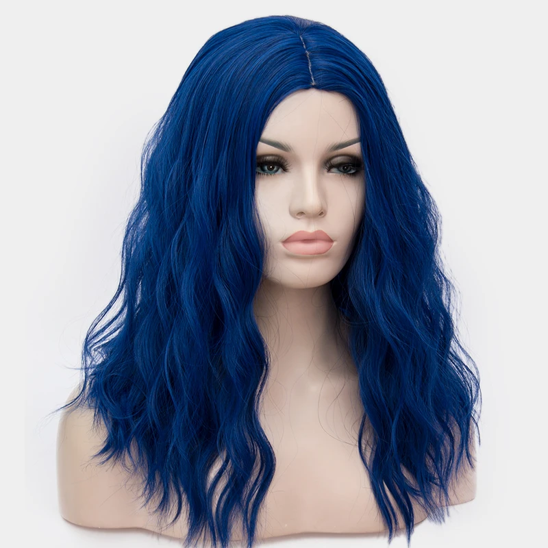 Similler афро 18 дюймов Для женщин кудрявые прямые короткие парики синий Палочки коричневый Косплэй синтетические волосы термостойкие доступно 8 цветов