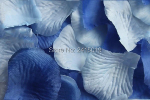 100 x LIGHT BLUE  ROYAL BLUE SILK ROSE PETALS CHRISTENING PARTY DECORATION-1