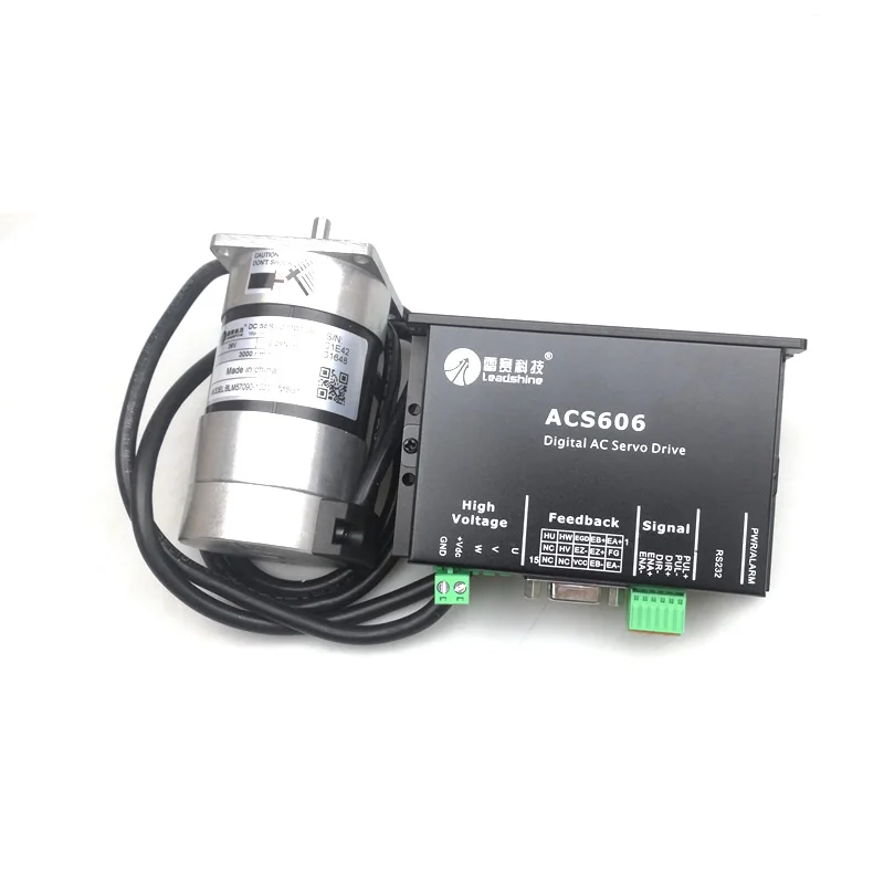 

New Leadshine 90W Brushless servo drive ACS606 and Brushless motor BLM57090 -1000 Engine a set work 24VDC speed 3000RPM 0.87NM