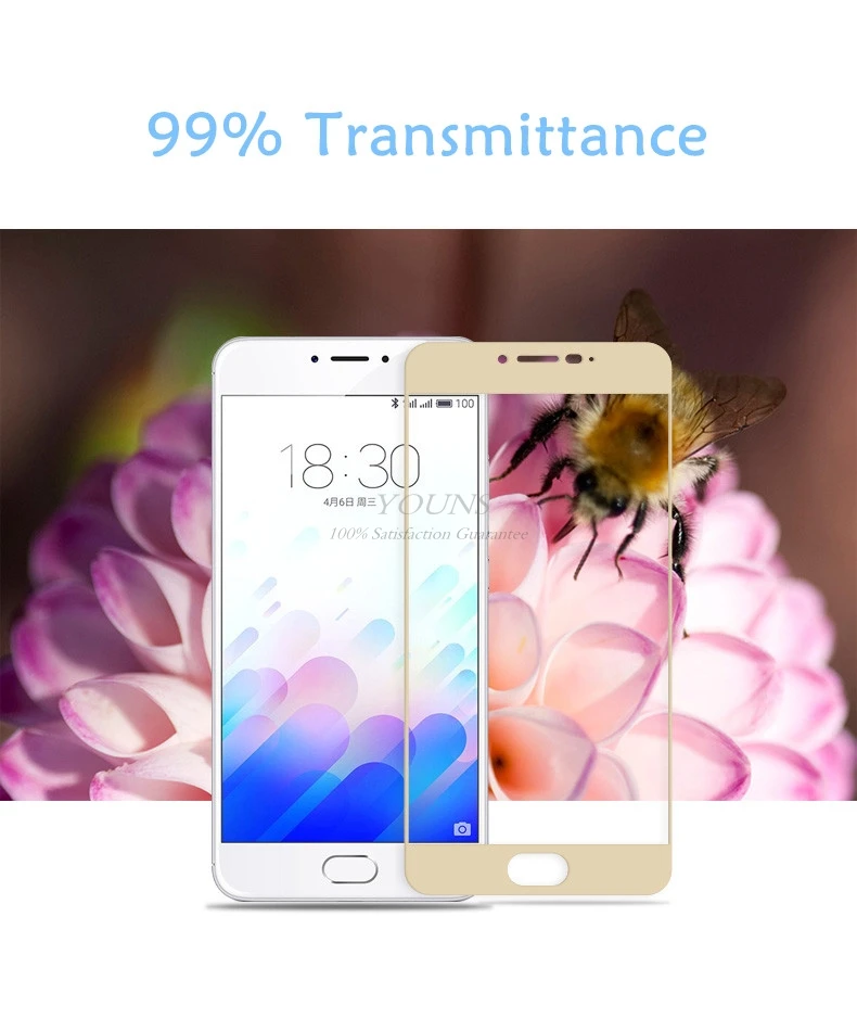 0 26 мм полный экран Закаленное стекло пленка для Meizu M3s M3 mini Screen Protector 9 H Gorilla Glass