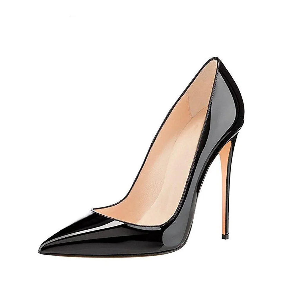 

High Heels Shoes Women Pumps 12cm Woman Shoes Sexy Pointed Toe Wedding Party Shoes Stilettos Black Nude Heels Stiletto Plus Size