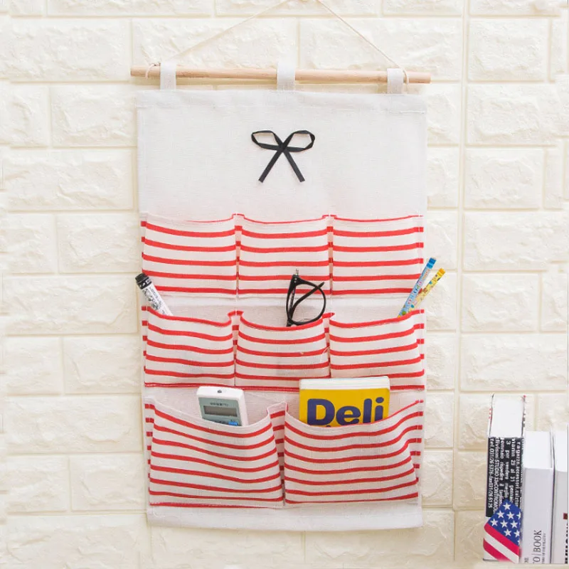 Multiple Pockets Storage Hanging Bag Wall Mounted Door Pouch Room