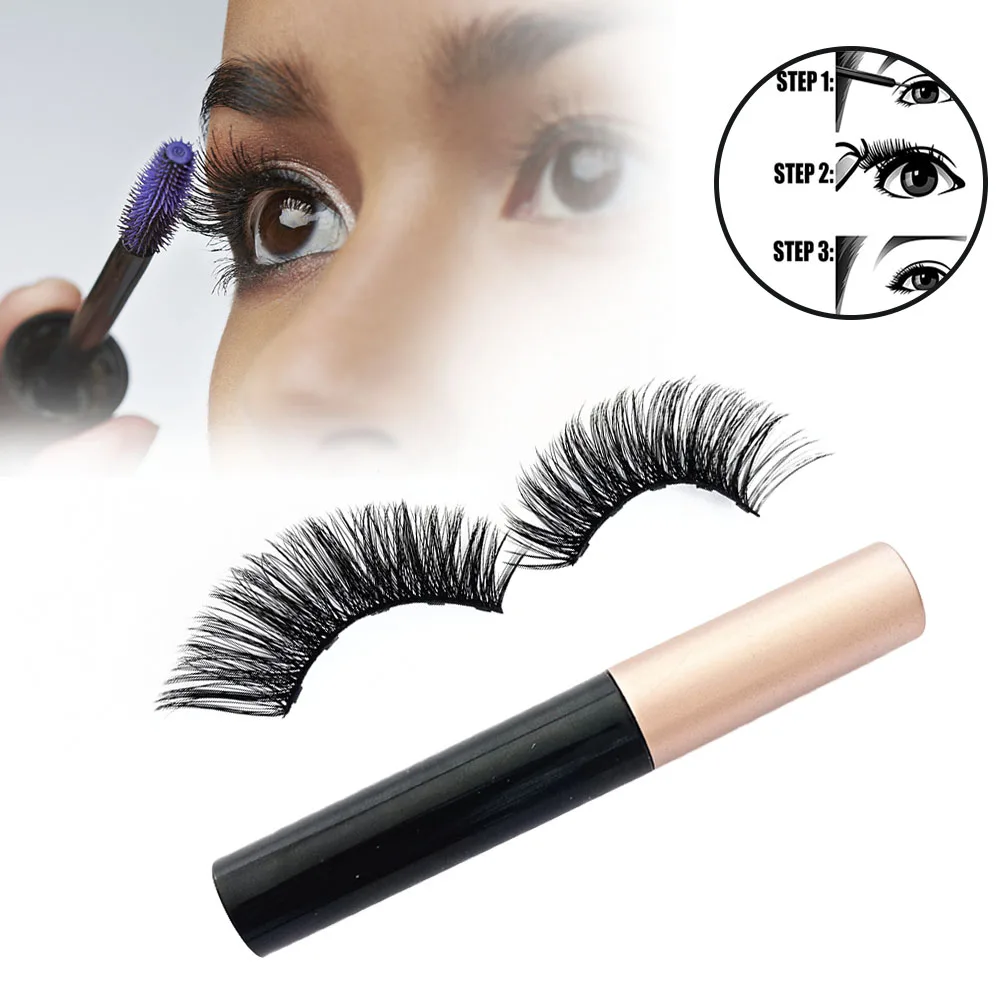 

Professional Natural Effect Waterproof Liquid Eyeliner Set Daily Use Charming Portable False Eyelashes Magnetic Makeup Extension