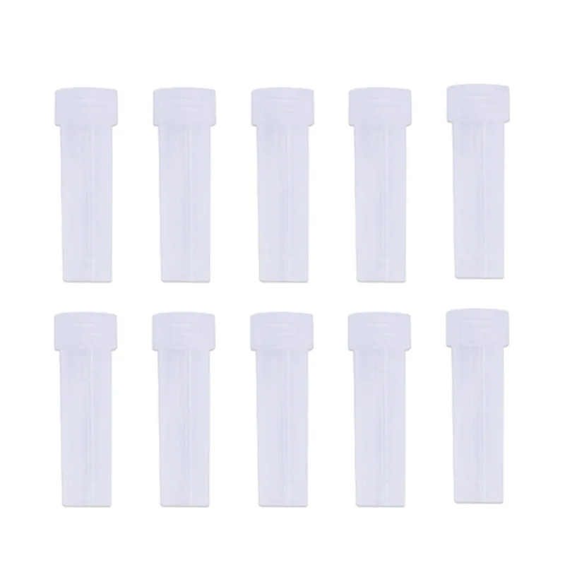 10 Pcs Clear Sewing Plastic Bottle Felting Needles Container Holder Case New 