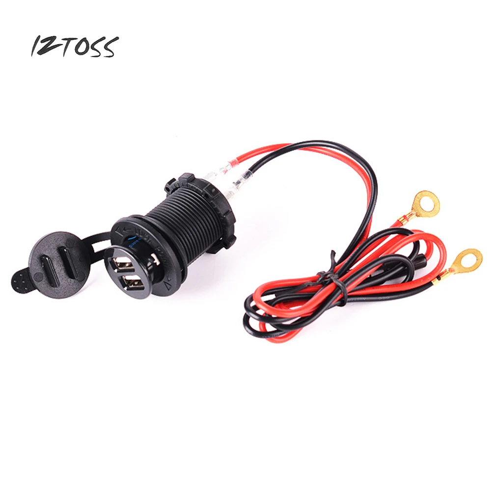 IZTOSS 12V USB Car Cigarette Lighter Socket Waterproof Car Modified