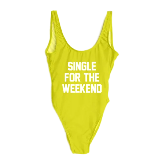 Funny Suit Single for The Weekend Beach One Piece Swimsuit Customized