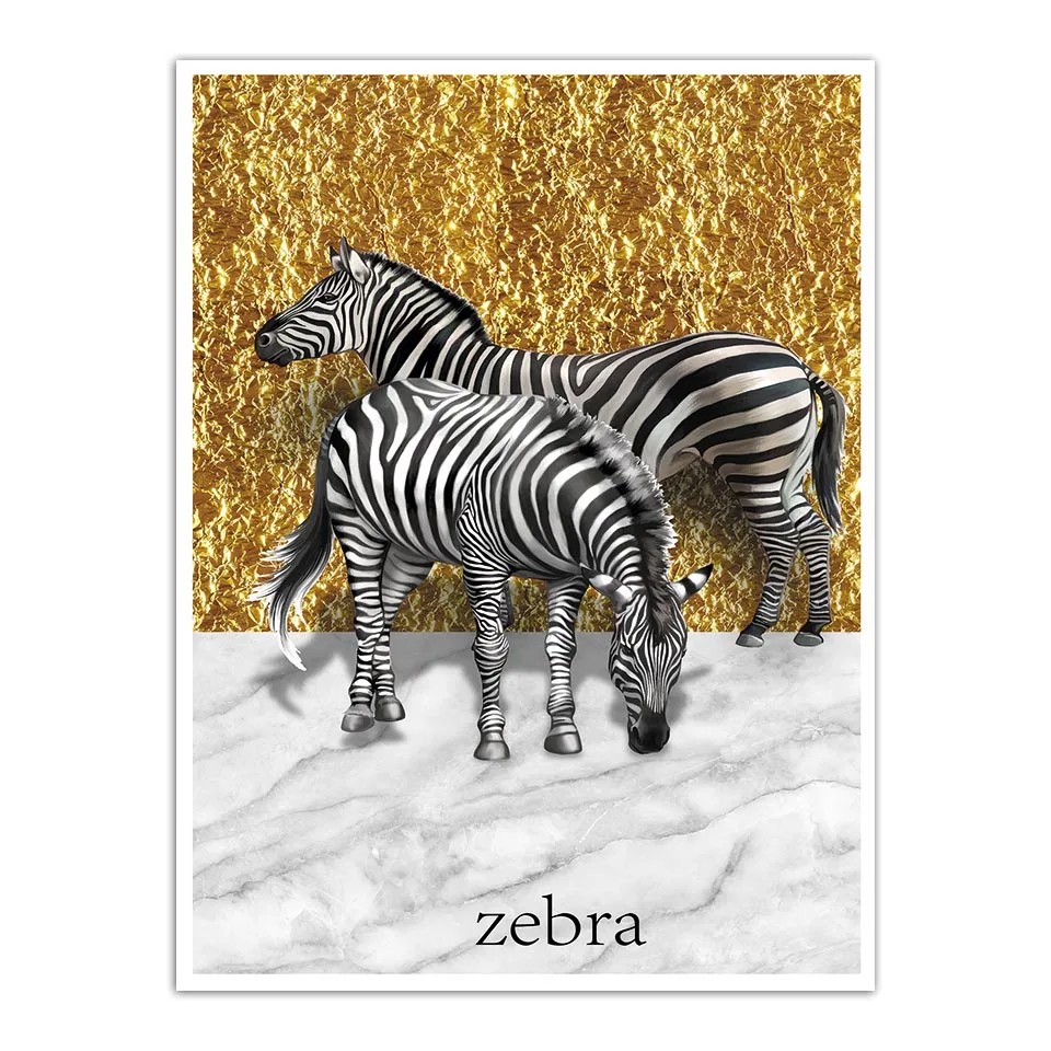

Zebra Animal Posters and Prints Canvas Art Painting Wall Art Nursery Decorative Picture Nordic Style Kids Decoration
