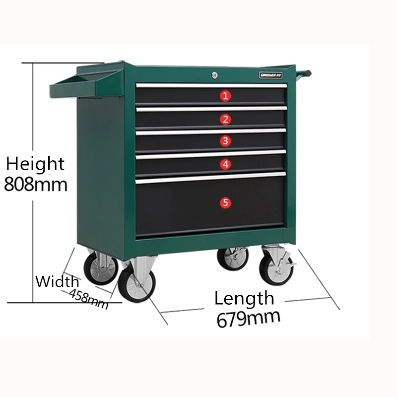 

Auto Repair Tool 5 Drawer Hardware Toolbox Multi-function Repair Tool Cabinet