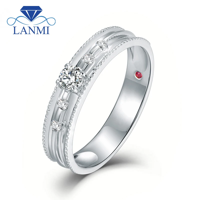 LANMI специальный дизайн изысканные ювелирные изделия 18K Au750 белое золото
