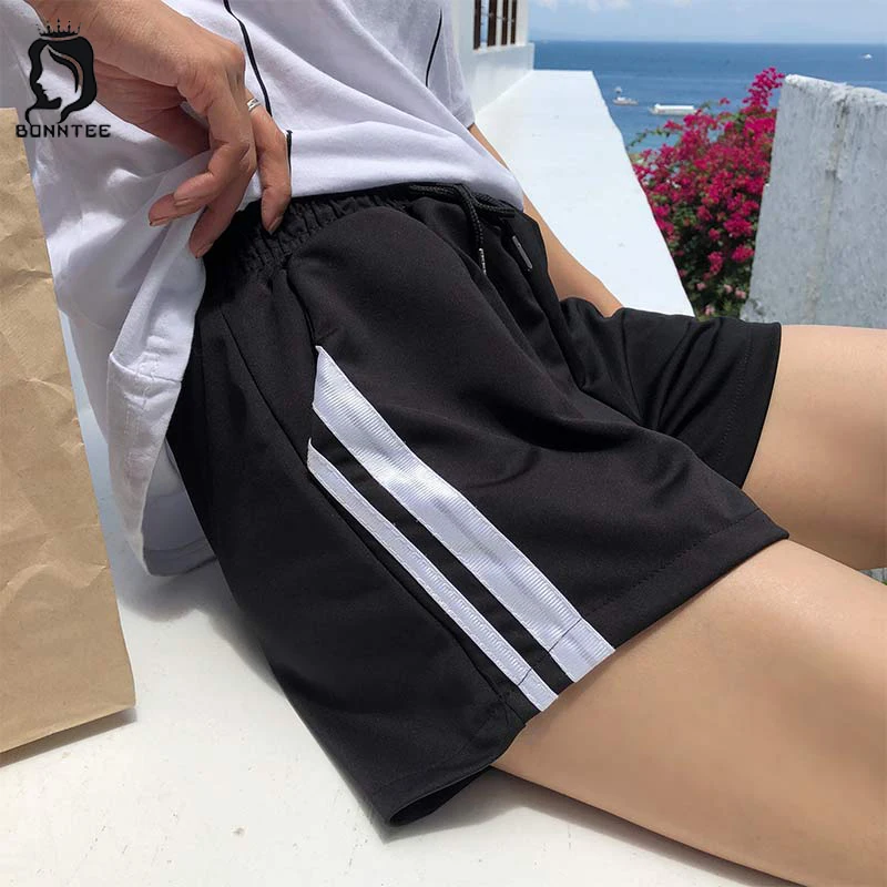 

Shorts Loose Striped Drawstring Women Short Korean Style Pockets Sweet School Student Bodybuilding Womens Lovely Summer Fashion