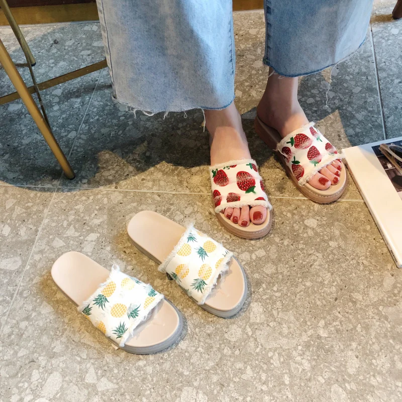 

Shoes Without Heel Low Slippers Platform Socofy Beach Women Slides Fenty Beauty Flat Soft 2019 Sliders Luxury Rubber PU Casual