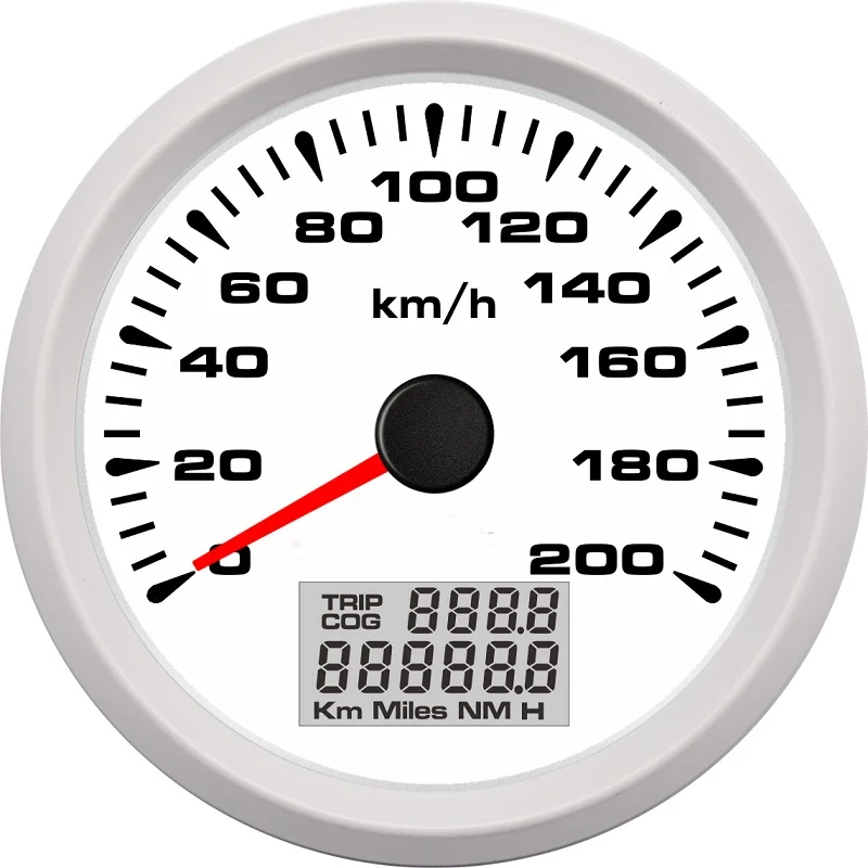 200km/h GPS Speedometer Gauge Boat Car Motor with 8 Colors Backlight Waterproof 9~32V Trip\COG\ODO 85MM|Спидометры| |
