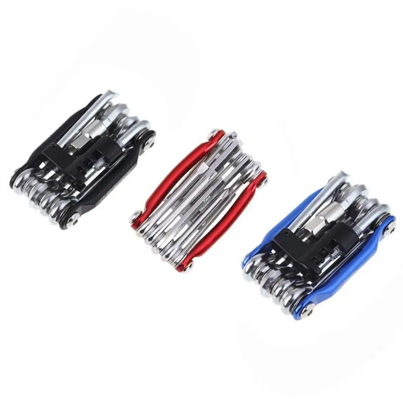 

11 in 1 Bike Bicycle Multi Repair Tool Set Kit Hex Spoke Cycle Screwdriver Tool Wrench Mountain Cycle Tool Sets Black