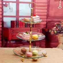 Стеклянная Фруктовая тарелка креативный домашний многослойный Золотой Серебряный Отдел магазины скандинавский стеклянная посуда шикарное украшение для отеля