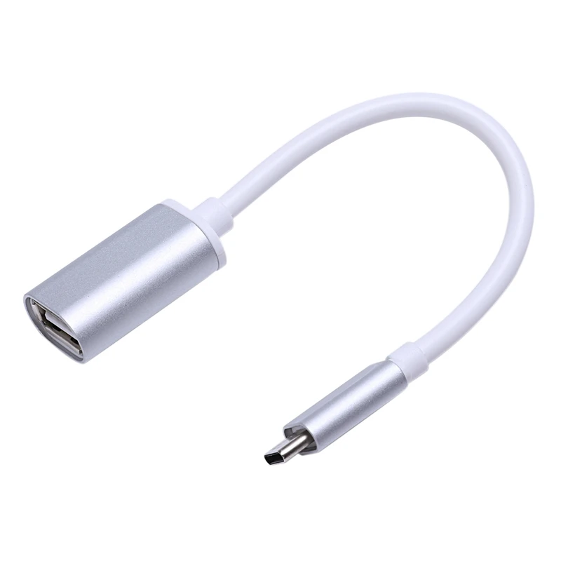 

USB-C Type C Male To USB 2.0 A Female OTG Cable Adapter For