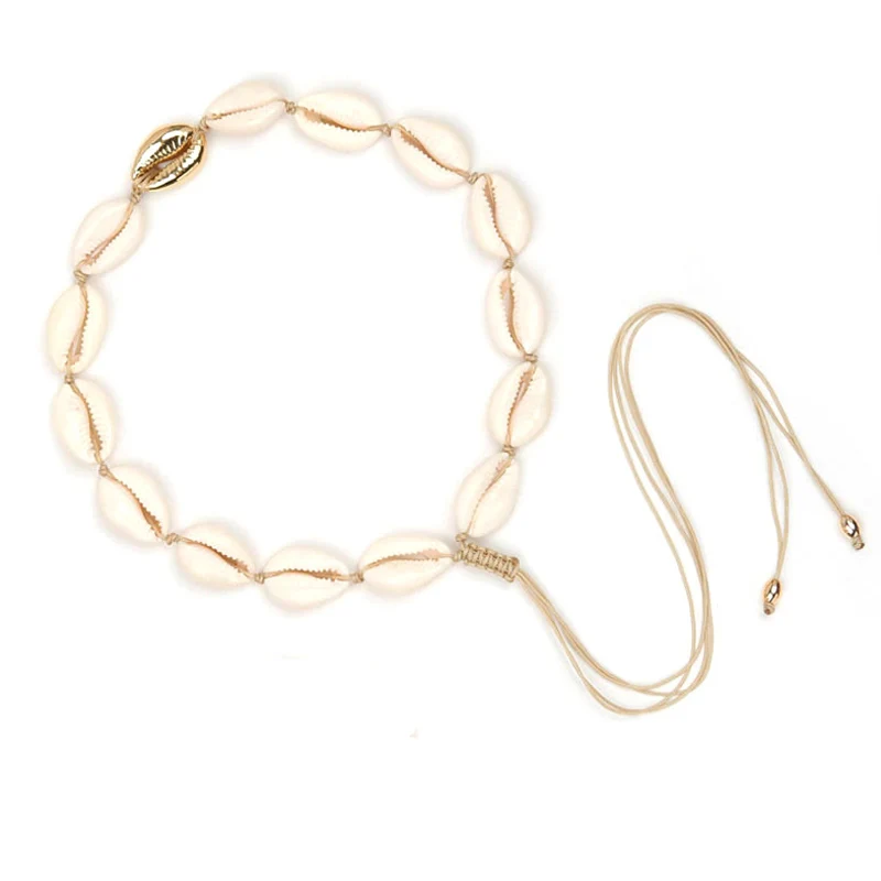 Artilady в виде ракушки ожерелье со свисающими бусинами себе цепочки и ожерелья для женщин вечерние партии подарок дропшиппинг - Окраска металла: 05