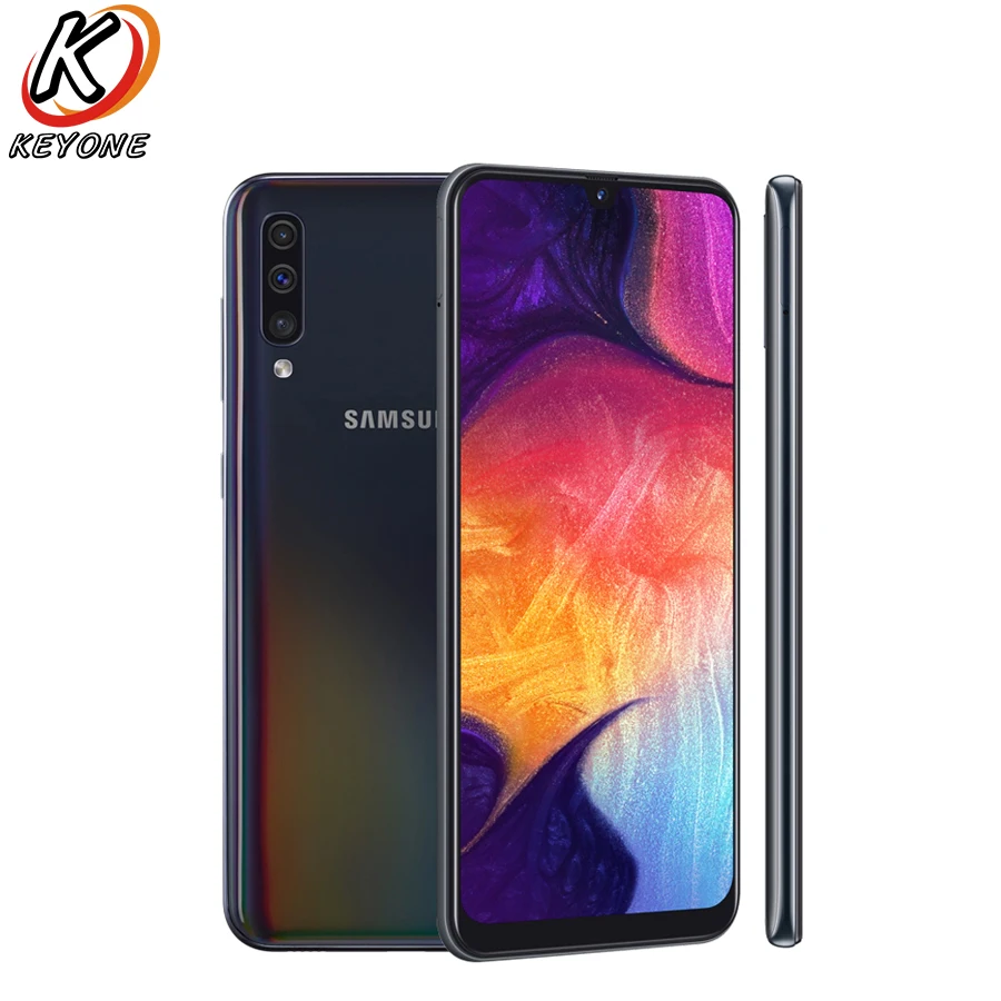 Мобильный телефон samsung Galaxy A50 A505GN-DS, 4G, 6,4 дюймов, 6 ГБ ОЗУ, 128 Гб ПЗУ, Восьмиядерный процессор Exynos 9610, три камеры заднего вида, Android