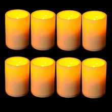 8 шт./лот прочный Светодиодные свечи огни моделирования свечи лампы для вечерние свадебные подарки на день рождения 3x4 cm