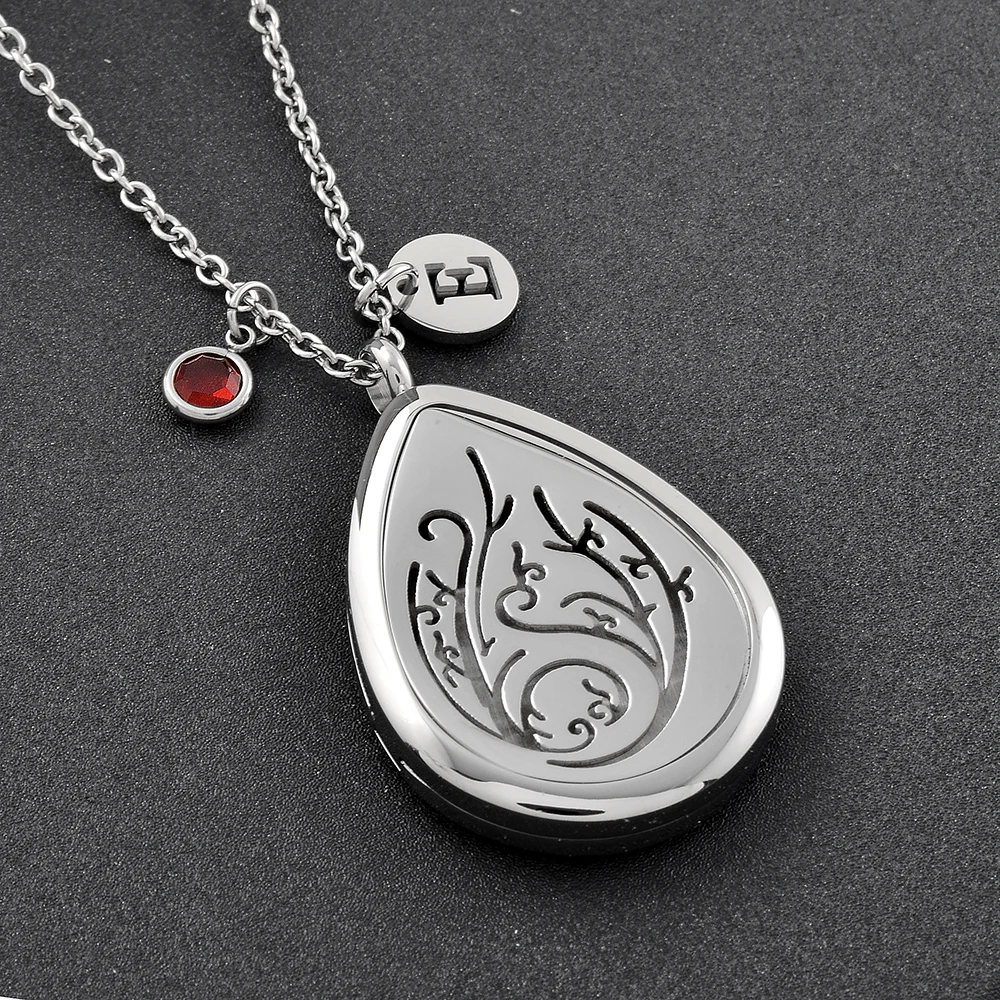 CMP0027 Free Pads Teardrop Personalized Scent Aromatherapy Diffuser Perfume Locket Essential Oil Diffuser Necklace DIY
