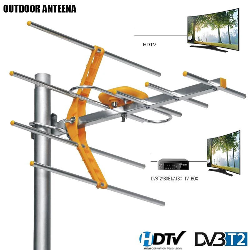 HD 05boa1 digital outdoor TV antenna for DVBT2  DVB T DTMB  HD Smart TV ISDBT ATSC high gain strong signal TV antenna