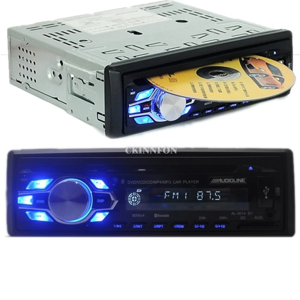 

DHL 5 PCS New Arrival Automatic Car Radio Bluetooth MP3 Player 12V Audio Handfree Usb Mp3 DVD/VCD/CD/FM Radio 5V Charger
