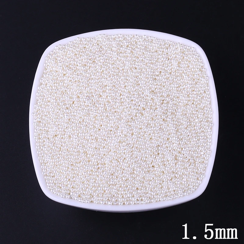 

Super Small 1.5mm Round No Hole Beads 10000pcs/lot Wholesale Ivory Imitation Pearl European Bead For DIY Earrings Jewelry Making