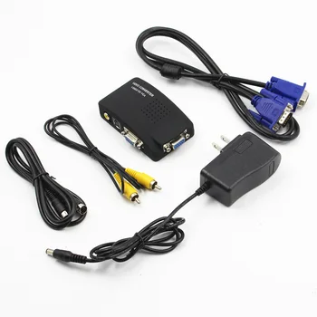 

AV to VGA Video Converter Set-Top Box to Monitor AV to VGA Adapter