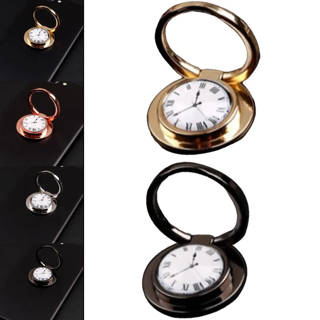 Creative round clock Universal Phone stand for iPhone X 7 6 plus