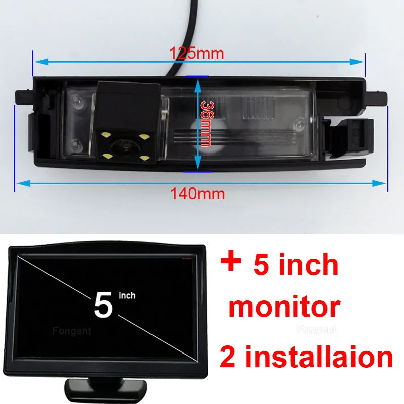Автомобильная камера заднего вида с автоматическим отключением заднего вида, беспроводная камера заднего вида, автомобильные мониторы для Toyota RAV4 Chery Tiggo relise X5 A3 - Название цвета: with monitor 1
