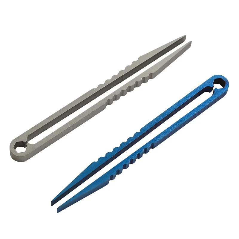 

Outdoor Titanium Tweezer Tc4 Ti EDC Tool Clamping Gadget Travel Clip Pocket Multipurpose Tool For Camping Hiking