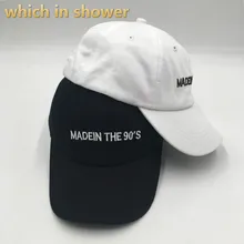 С нашивкой в виде надписи "Сделано в 90S папа шляпа для Для женщин Для мужчин хлопок MADEIN 90S Бейсбол Кепки в стиле хип-хоп Уличная Мужская Snapback Bone