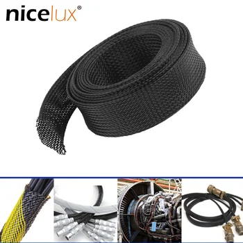 

5M/10M Insulated Braid Sleeving 2/4/6/8/10/12/15/20/25mm Tight PET Wire Cable Protection Expandable Cable Sleeve Wire Gland