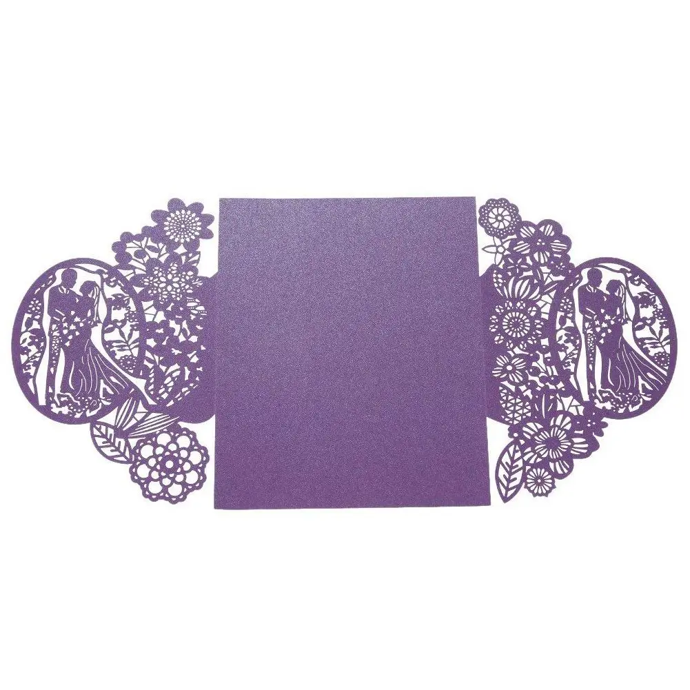  20pcs Delicate Invitation Card Romantic Wedding Invitation Cards Sculpte Banquet for Wedding Party - 32918718867