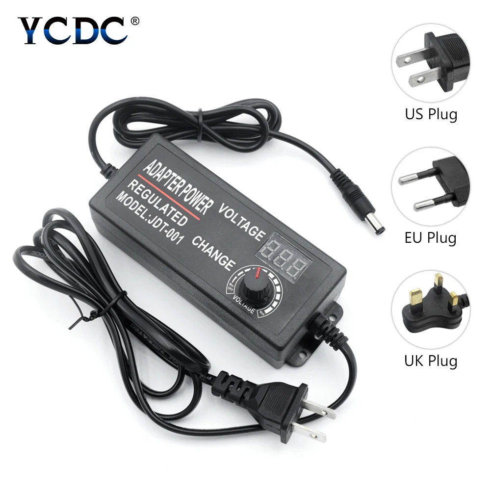 

Universal Adjustable AC/DC Regulated power supply adatpor 3 12 24 V Power Supply Adapter adapter with display screen voltage
