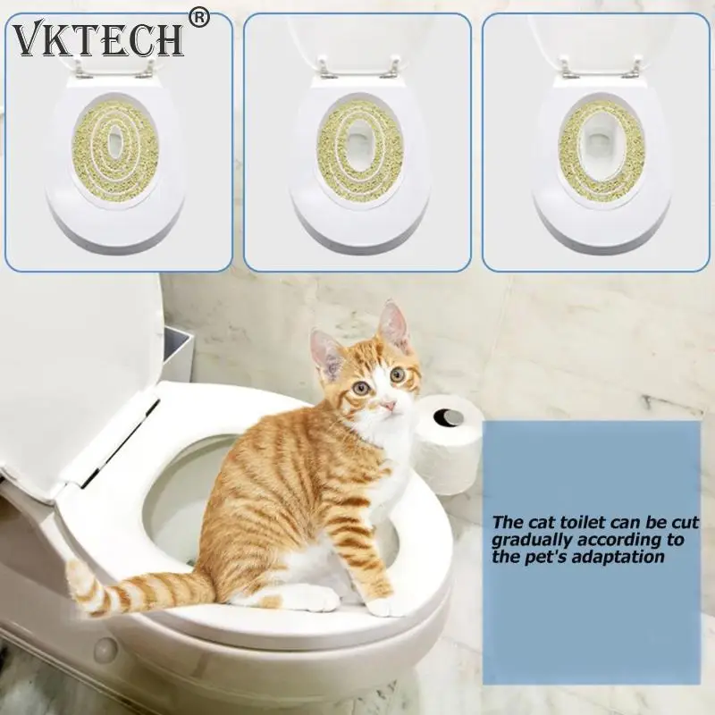 

2pcs Cat Toilet Seat Training Kit Puppy Litter Potty Tray Pets Cleaning Supplies Training Products Plastic Cat Toilet Trainer