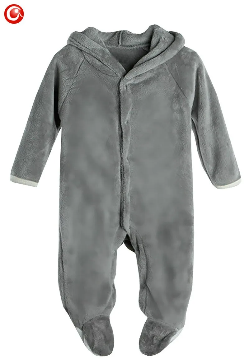 2016 Cute Winter Warm longsleeve coral fleece infant baby Romper cartoon winter Jumpsuit boys girls animal overall menino menina (6)