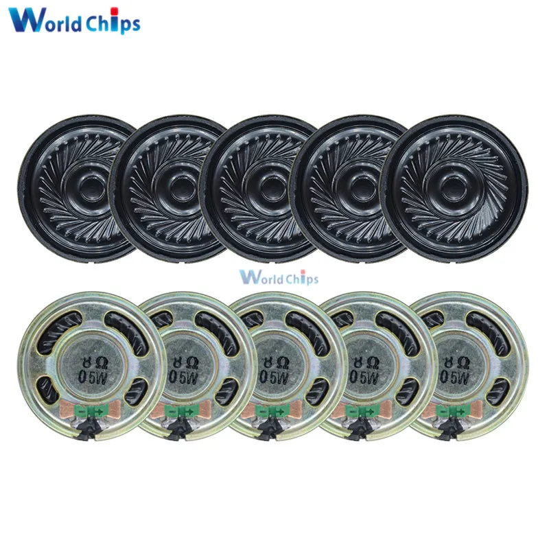 5Pcs 8ohm Loud Speaker 8Ω 0.5W Small Trumpet 36mm Diameter Loudspeaker NEW