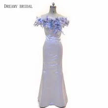 Dreamy Свадебные прямые длинные халаты на Статуэтка Оскар перья с плеча знаменитостей платье, не стремилось Кейт Босворт