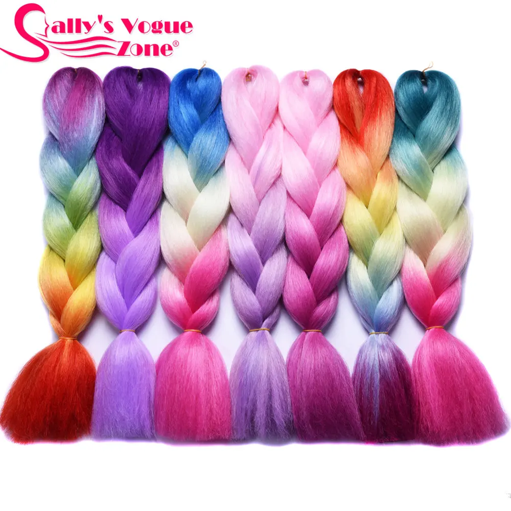 Ombre Braiding hair bulk hair extension synthetic hair extension (11)1_