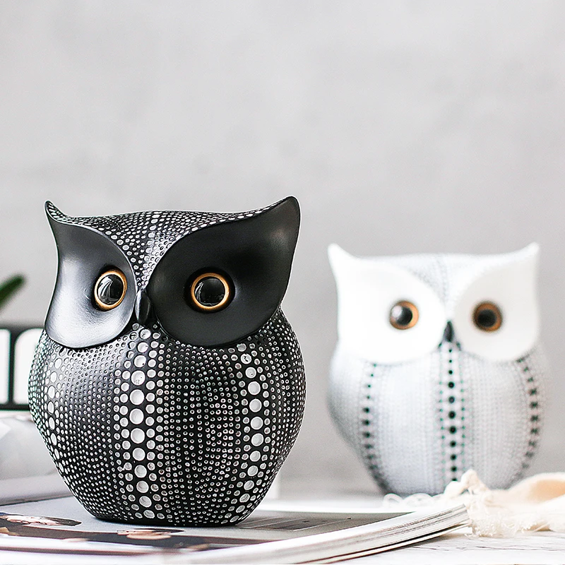  Nordic creative owl decoration home decoration room bedroom personality TV cabinet on the entrance  - 32882233798