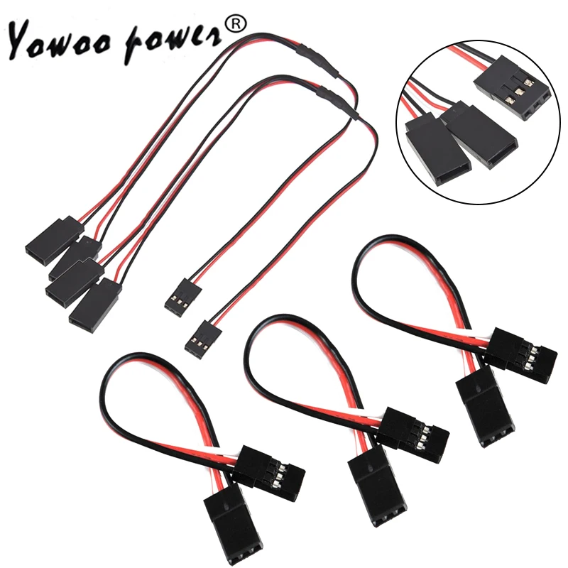 

5pcs/lots 200mm 300mm 500mm 600mm Servo Extension Extend Cord Wire Cable Line Male to Female Y Shape for Futaba JR