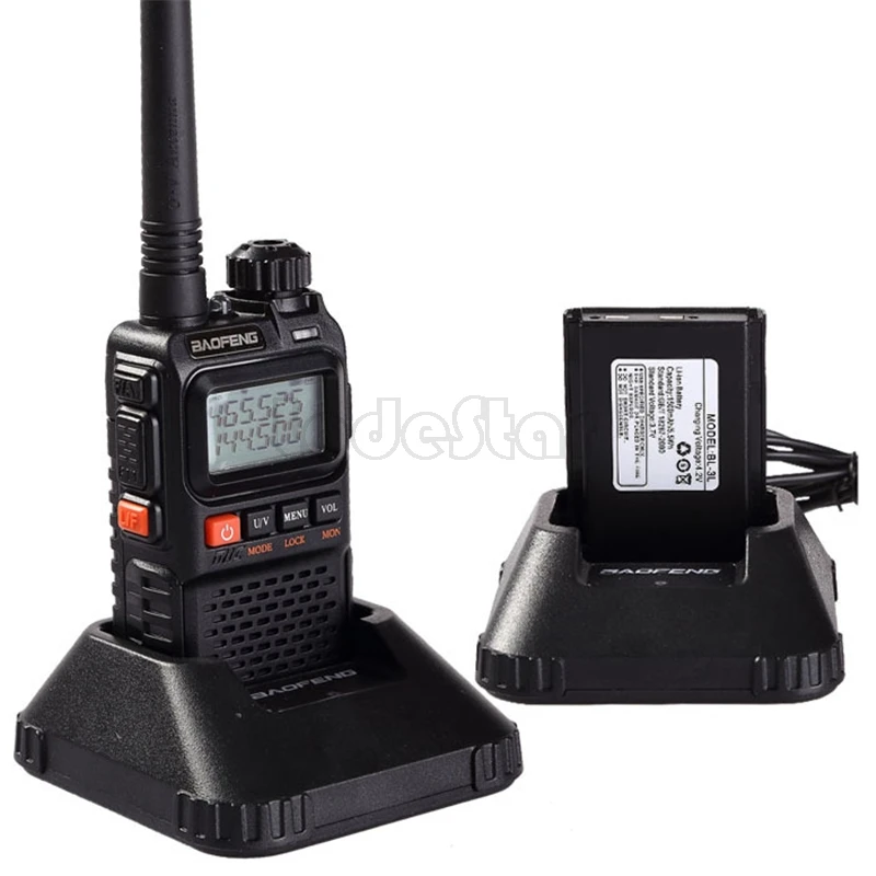 BaoFeng UV-3R Plus UV3R портативная рация, радиоприемник, VHF UHF двухдиапазонный двухсторонний радиоприемник, мини CB, FM радио, домофон