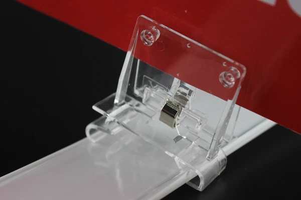

Shelf Channel Pop Clips, Plastic Data Strip Sign Promotional Card Holder Price Tag Display Rack Talker Store Aisle Advertising